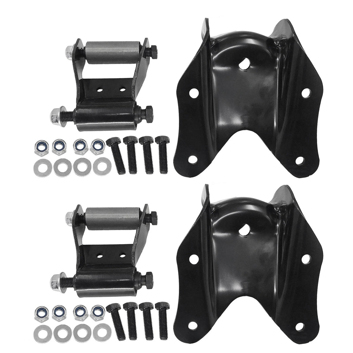 2X Rear Leaf Spring Shackle Bracket Kit for Ford Bronco F150 (1980–1997)