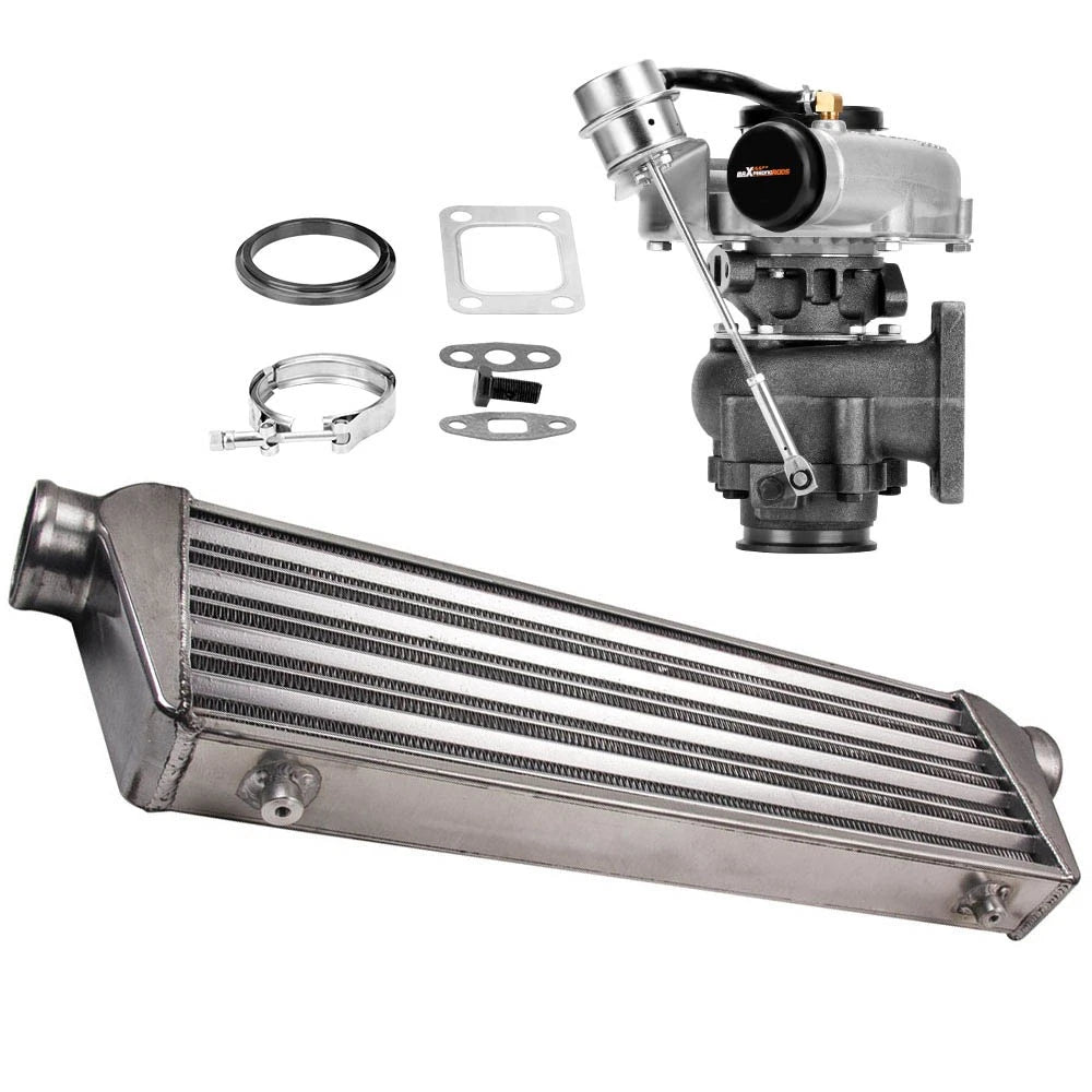Turbine T04e T3 Turbocharger + 27x7x2.5 Intercooler for 420+hp