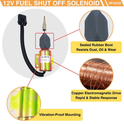 Fuel Shutoff Solenoid for Ford Truck (1994–2003) F3HZ-9A594-A, SA-4273-12V