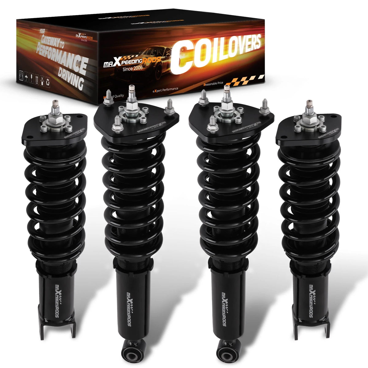 24 Level Adjustable Coilovers Lowering Kit for Nissan 370Z Z34 (2009–2023)