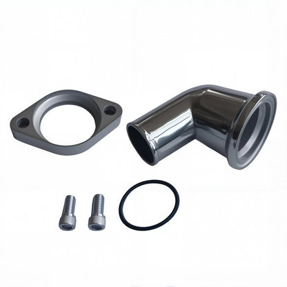 Polished 15° Swivel Water Neck Thermostat Housing for Chevy SBC BBC (327-400)
