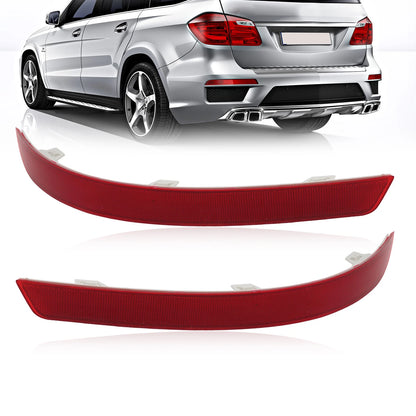Set of 2 Rear Bumper Reflector Lights for Mercedes Benz X166 GL (2013–2016)