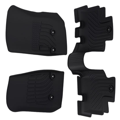Set of 4 Carpet Floor Mats for Jeep Wrangler Unlimited (2014–2017) Black TPE Anti-Slip