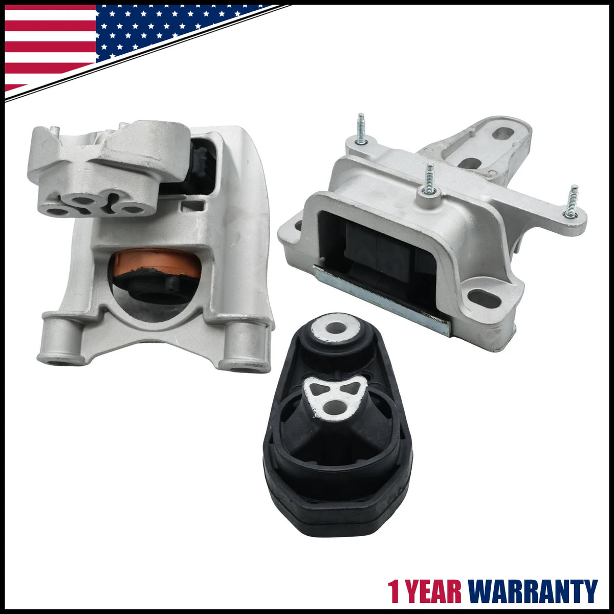 3PCS Engine & Trans Mount Set for Ford EcoSport (2018–2021)