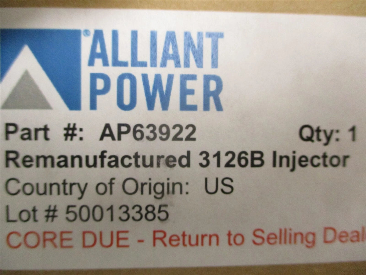Alliant Power Reman HEUI Fuel Injector for Caterpillar 3126B (0R9350)