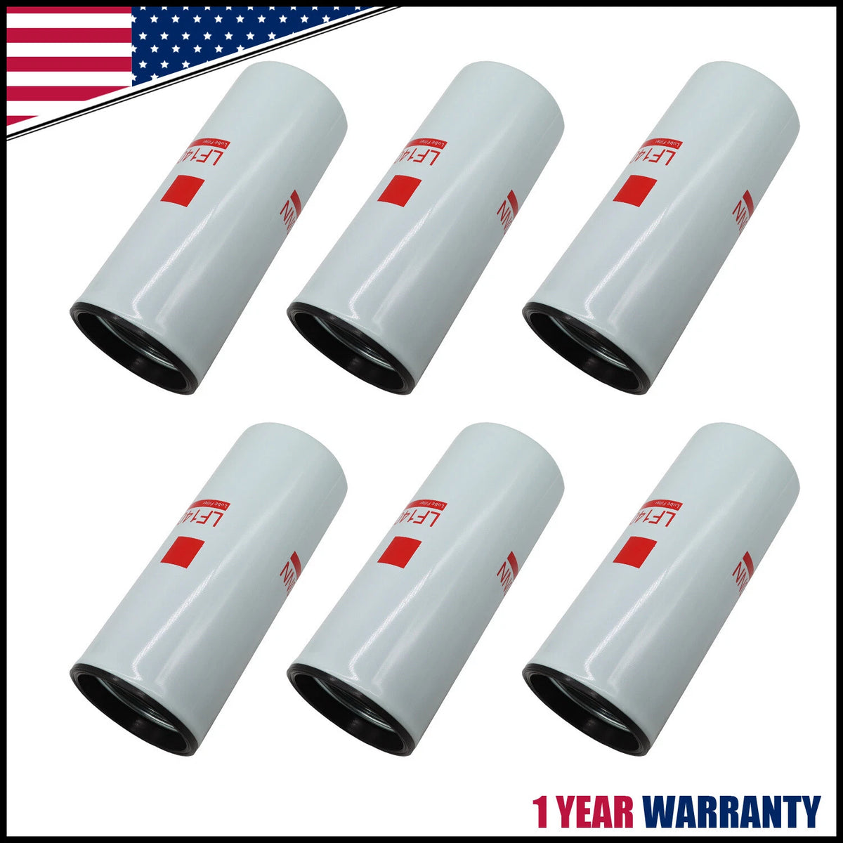 Pack of 6 LF14000NN Oil Filter for Cummins ISX (2007–2019)