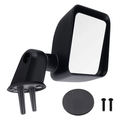 Left Manual Side Mirror for Jeep Wrangler JK (2007–2018) Textured Black