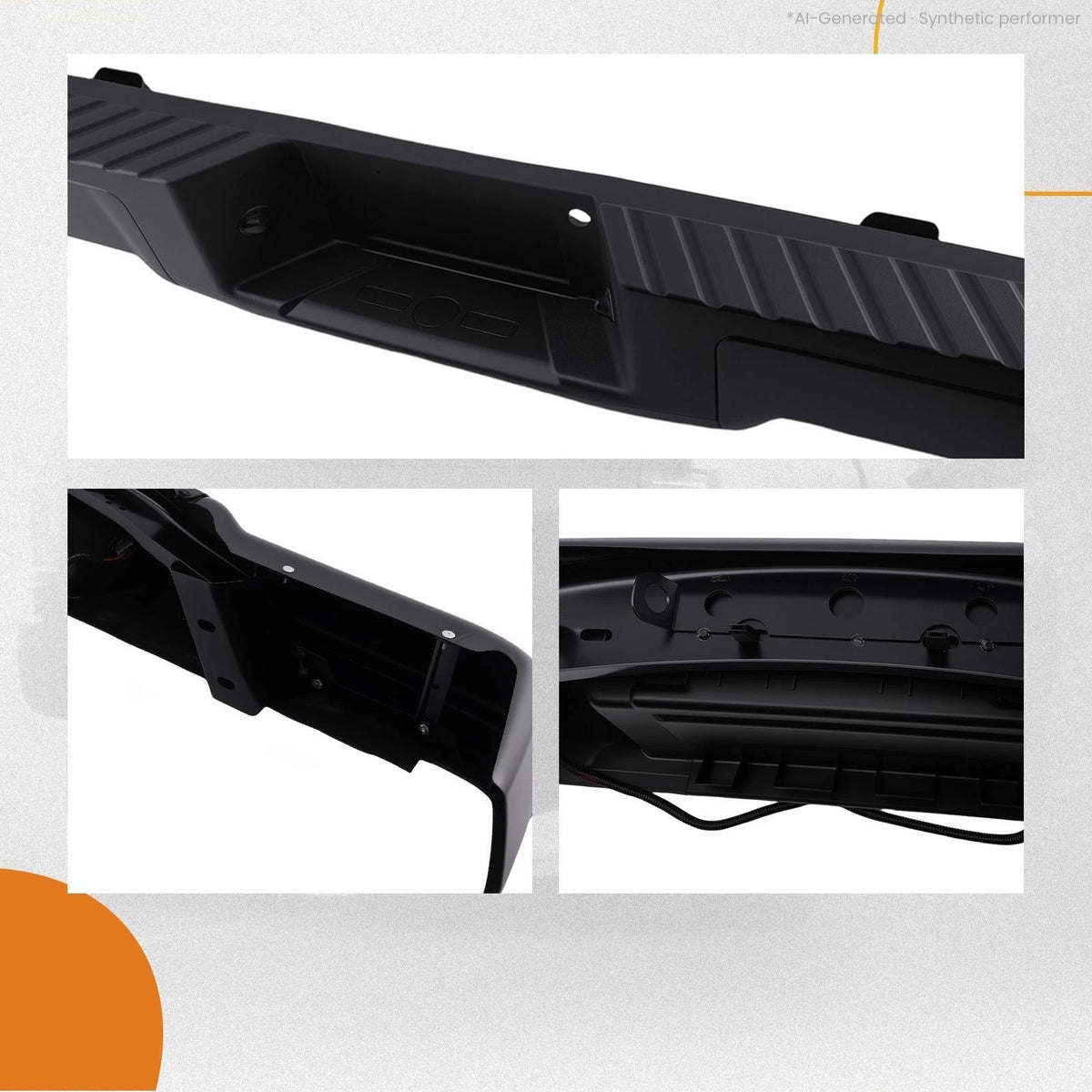 Black Steel Rear Bumper for Ford F150 (2009–2014) 9L3Z17906A