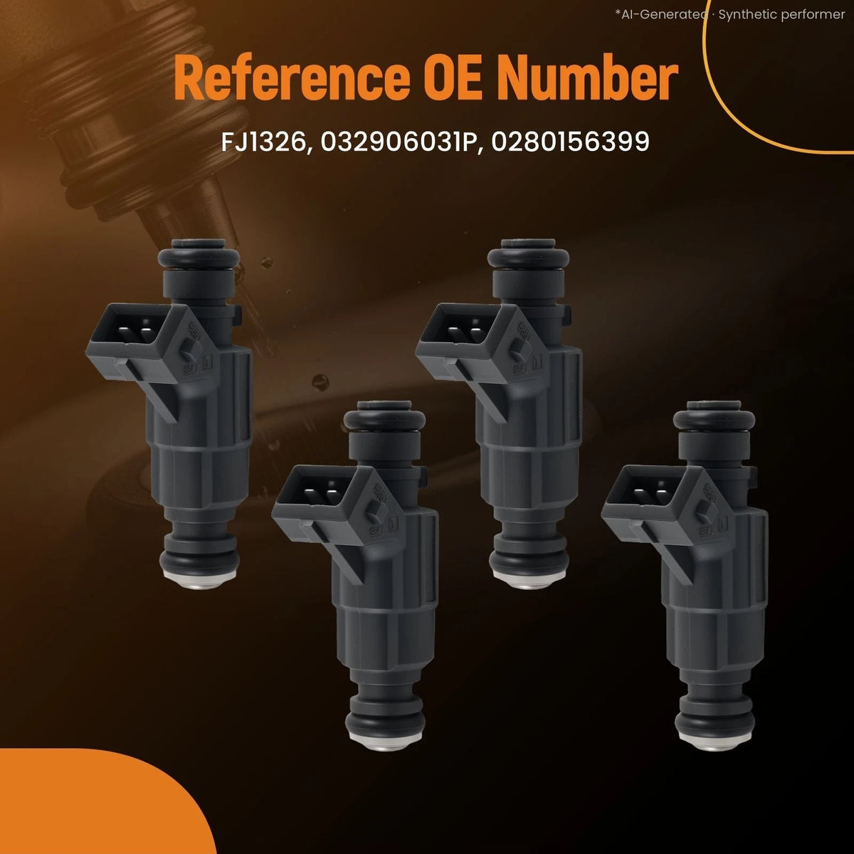 Set of 4 Fuel Injectors for Volkswagen CrossFox Gol Saveiro SportVan (1.6L) 0280156399