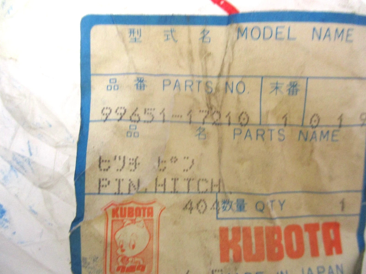 Hitch Pin for Kubota M4500 M5500 M7500 (OEM 99651-17210)