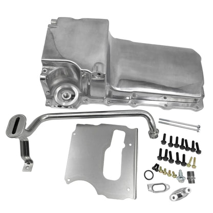 Polished LS Swap Retrofit Oil Sump Conversion Kit for A-Body Chevelle (1964–1972)