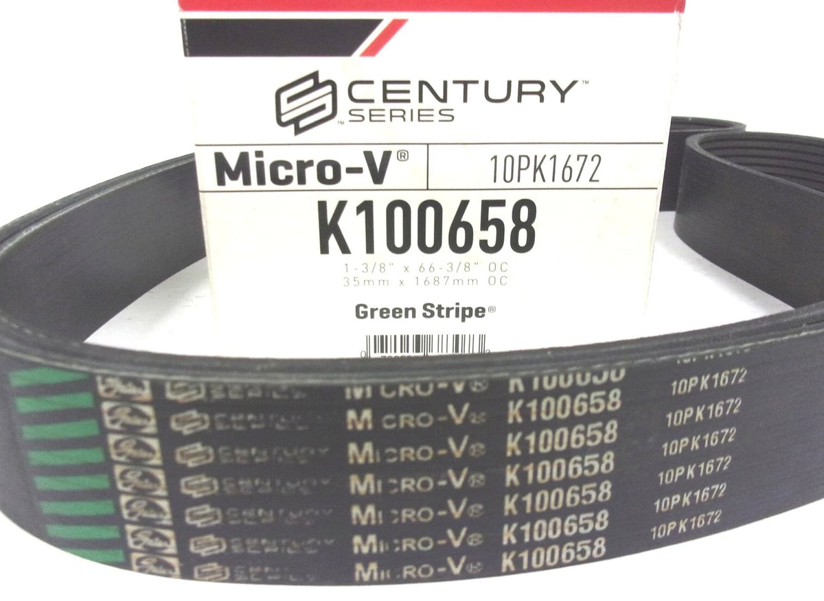 Gates Serpentine Micro-V Belt 10PK1672 for K100658 (66-3/8" X 1-3/8")