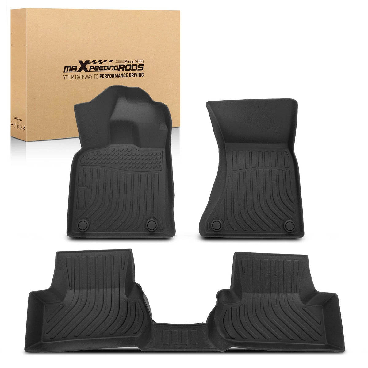 All Weather Waterproof Carpet Floor Mats for Audi Q5/SQ5 (2009–2017) TPE Black