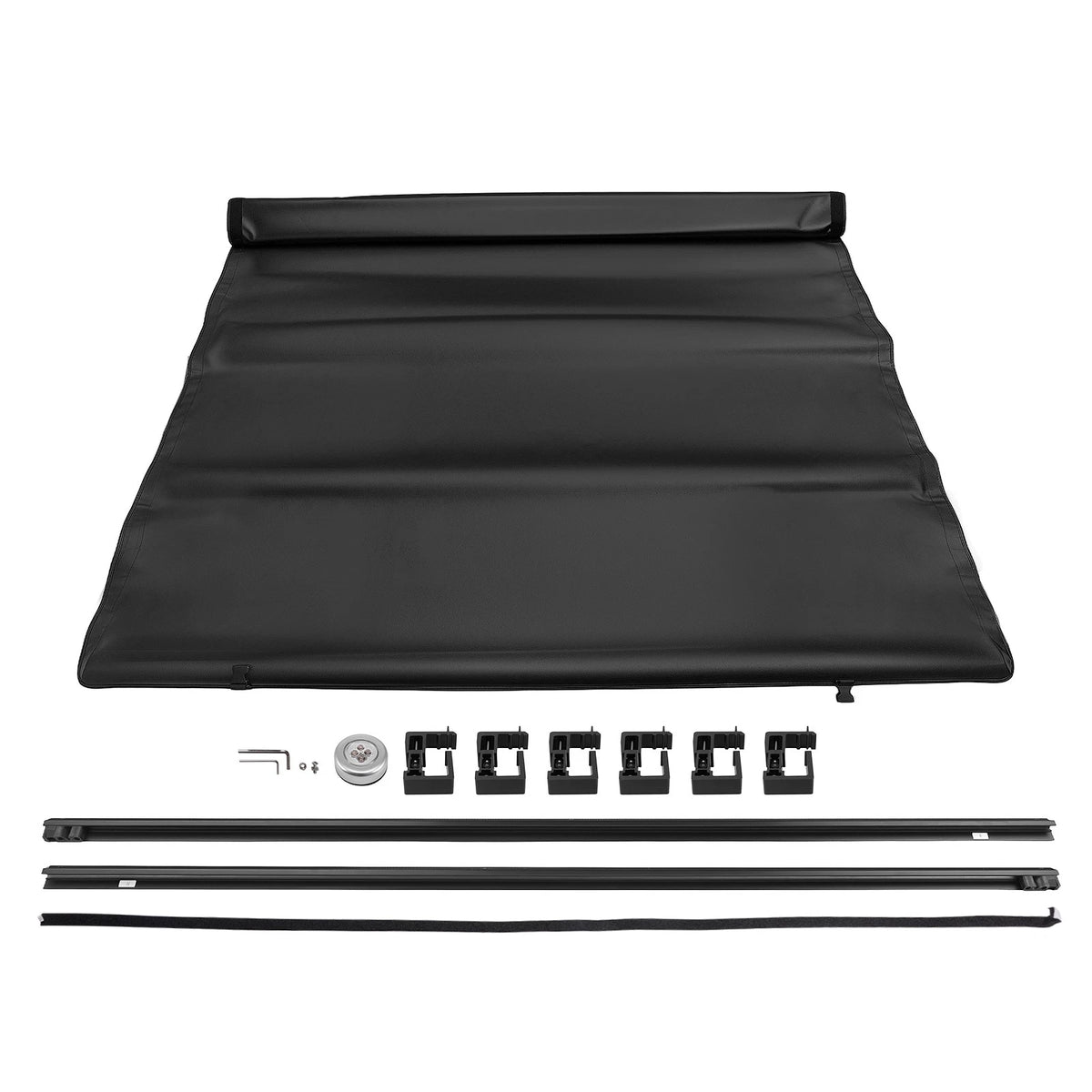 6.6ft Vinyl Roll Up Tonneau Cover for Chevy Silverado/GMC Sierra 1500 (2014–2026)