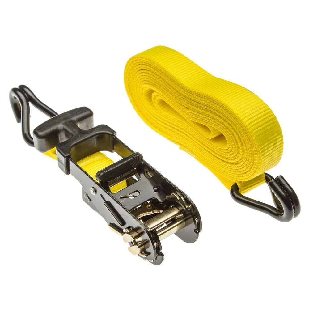 Set of 8 Ratchet Straps 1" x 15' with J-Hooks