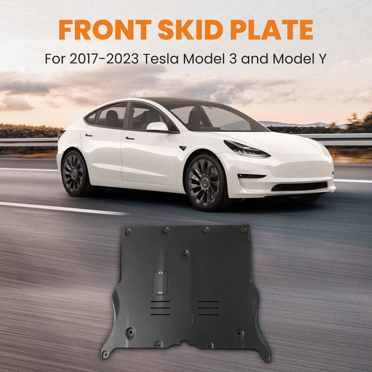 Front Skid Plate Under Engine Guard for Tesla Model 3 (2017–2026)