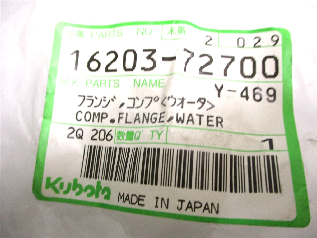 Water Flange for Kubota B-Series Tractors B21 B2400 B7500 (16203-72700, 16203-72703)