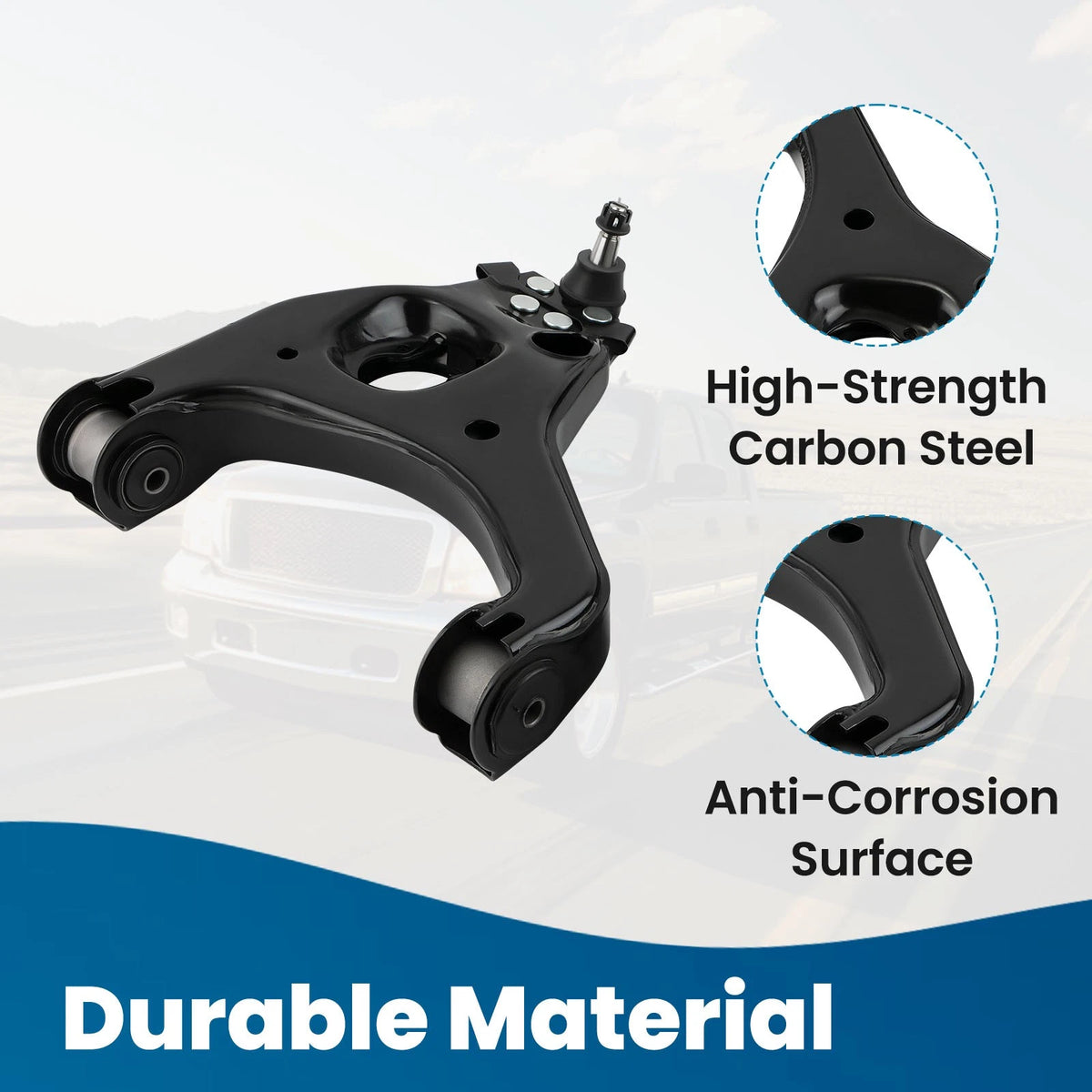 2X Front Upper Lower Control Arms for Chevy Silverado Sierra 1500 (1999–2006)