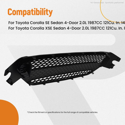Front Lower Bumper Grille for Toyota Corolla (2020–2022) Black Plastic