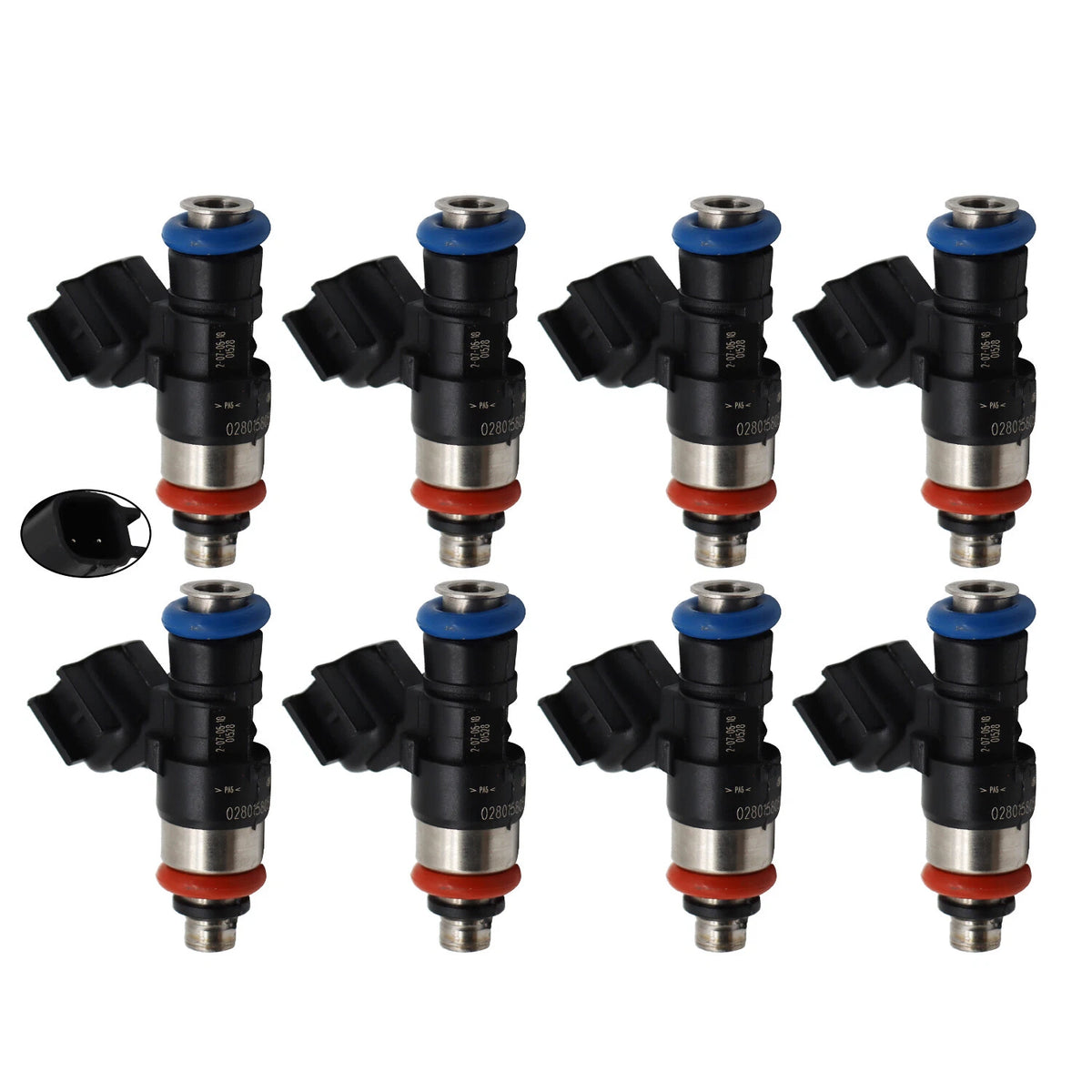 Set of 8 Fuel Injectors 42LB for Corvette LS3 L99 Camaro SS (2006–2015) 0280158051