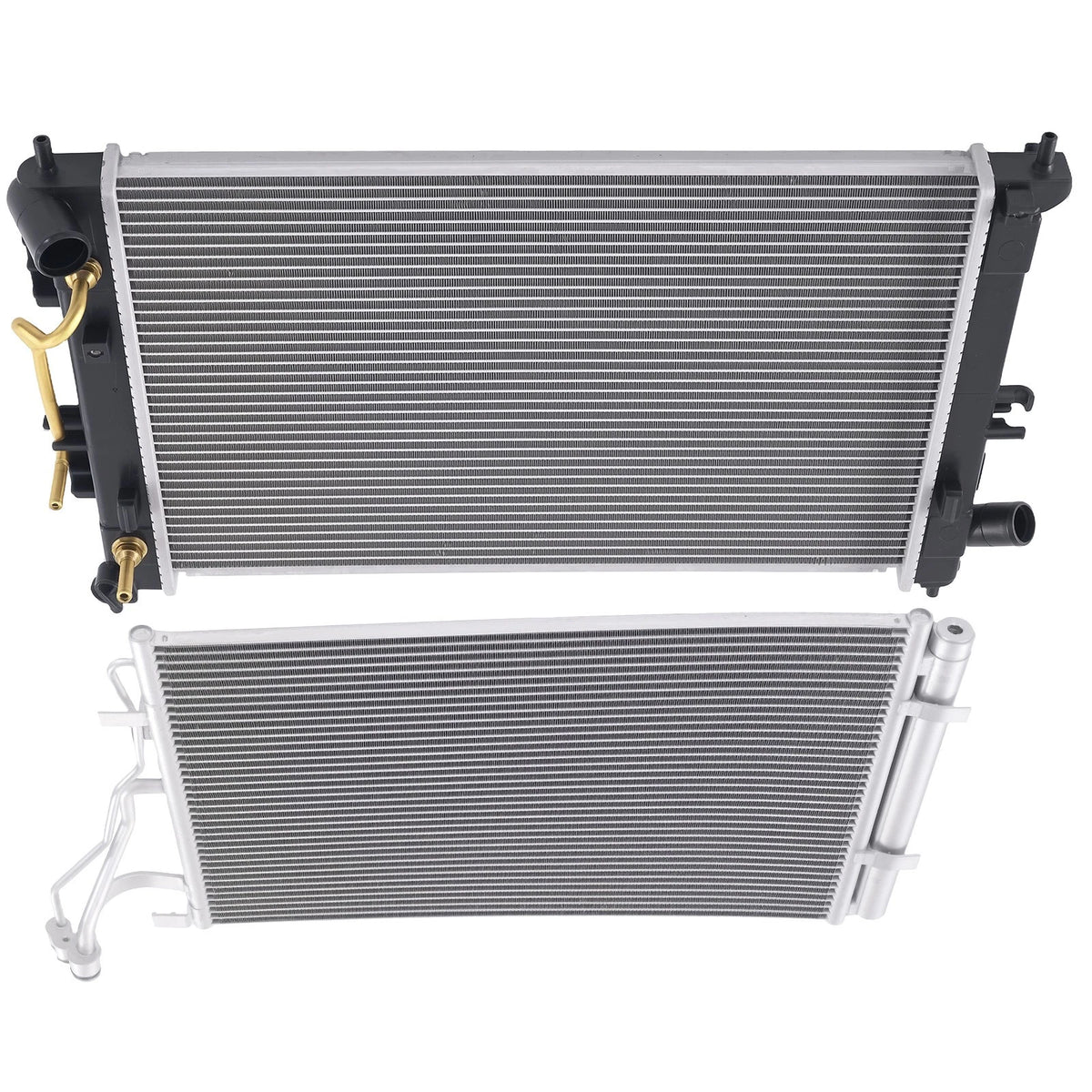 Aluminum Radiator & AC Condenser for Hyundai Elantra/Kia Forte (2014–2018) 13412
