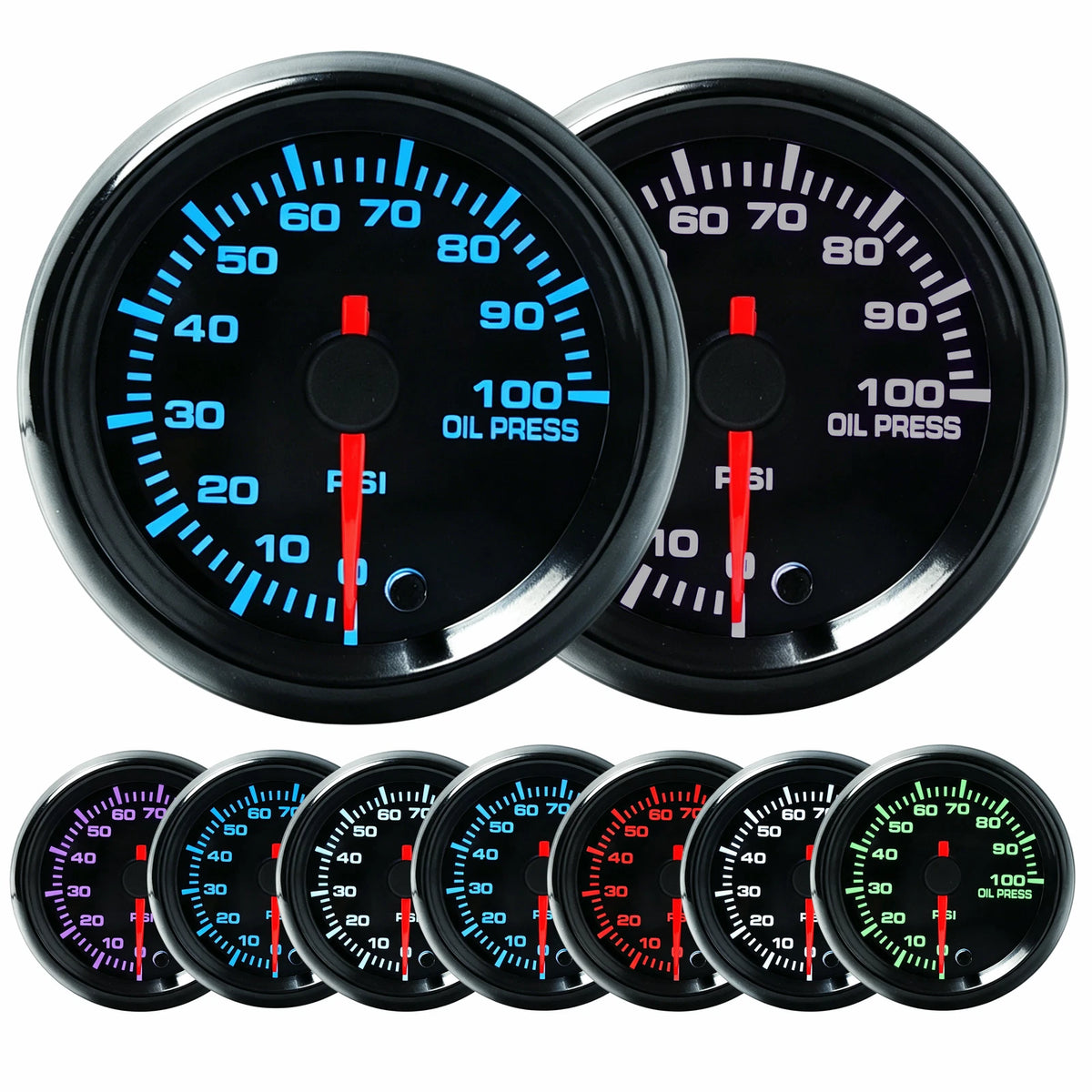 Oil Pressure Gauge Meter Sensor Wiring Harness Bracket for Pointer (0-100 Psi)