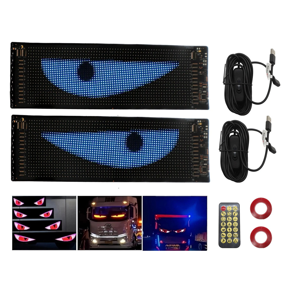 2Pcs Devil's Eye LED Dynamic Light for Truck (Specific Model)