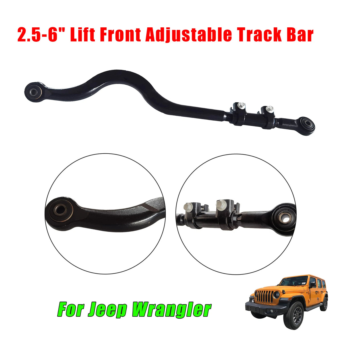 2.5-6" Lift Front Adjustable Track Bar for Jeep Wrangler JK (2007–2018)