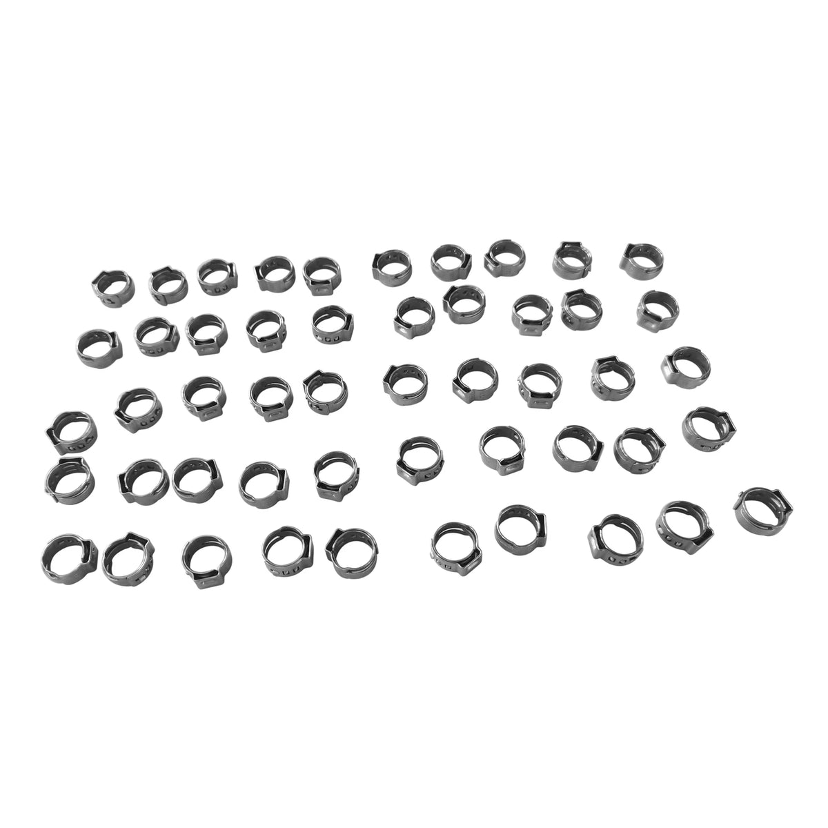 50PCS Stainless Steel Ear Clamp Cinch Rings for PEX 1/2" (12.8mm)