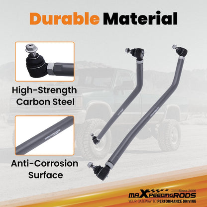 4WD Front Steering Linkage Drag Link Tie Rod Kit for Dodge Ram 2500 3500 (1994–1999)