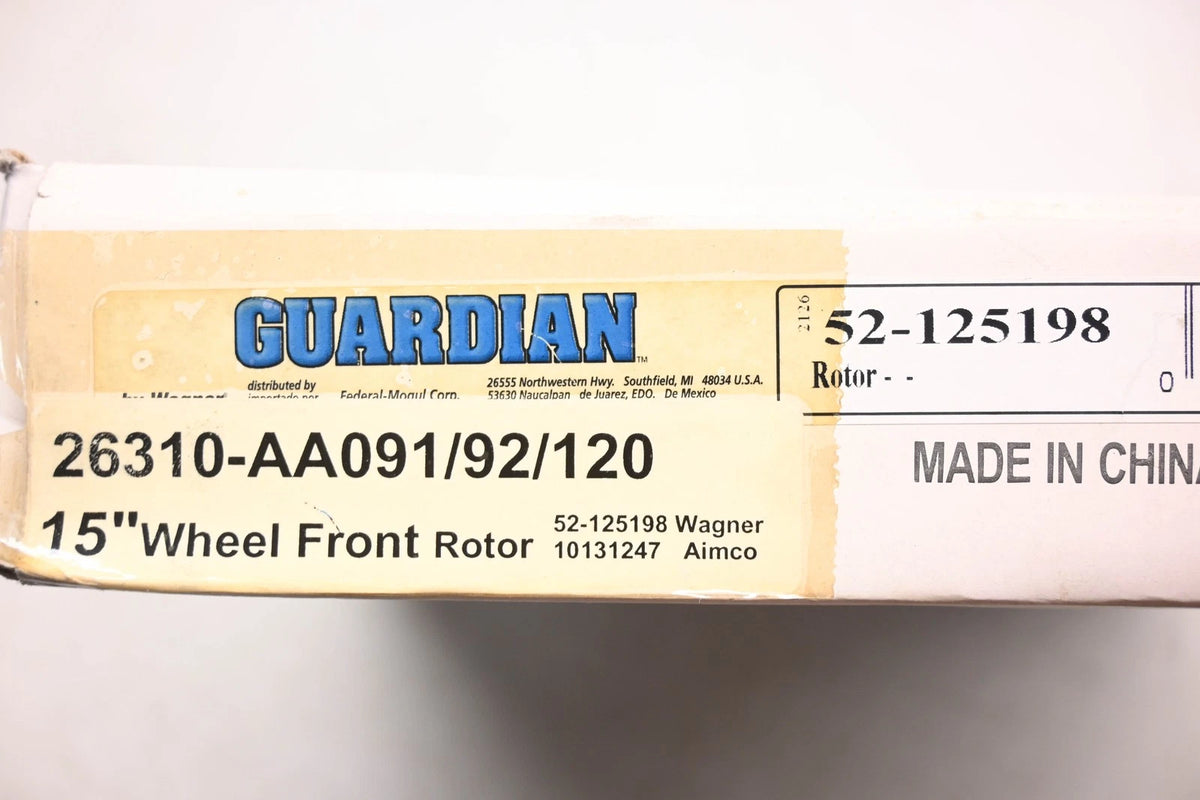 Brake Rotor for Wagner 52125198, 96658, 10131247
