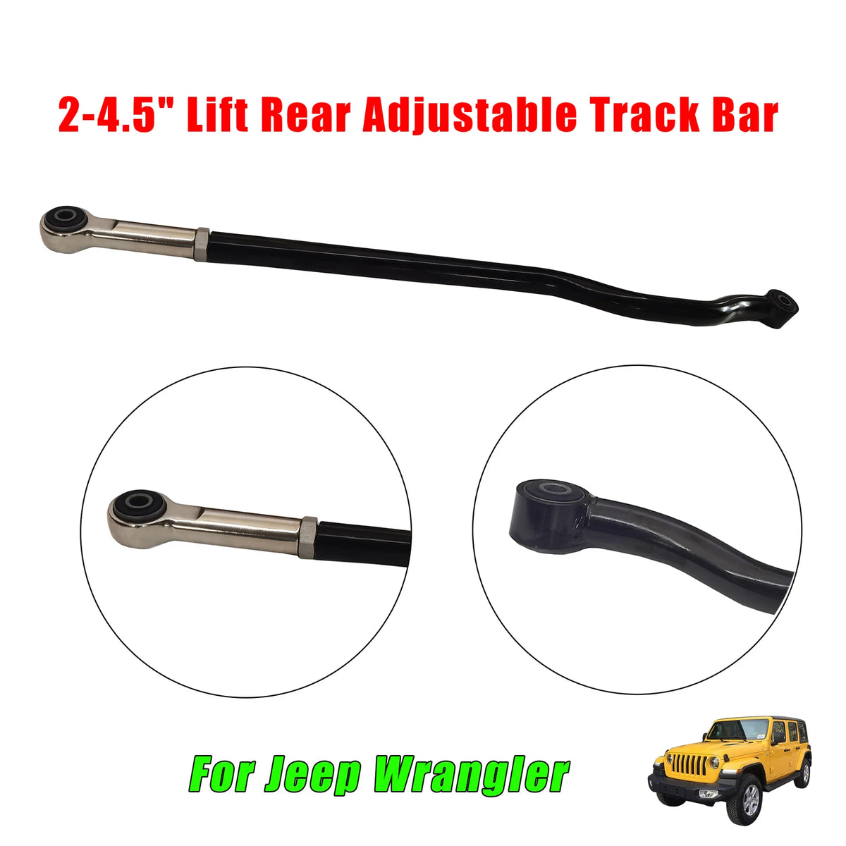 2-4.5" Adjustable Rear Track Bar for Jeep Wrangler JL JLU (2018–2021)