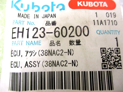 Genuine Engine ECU for Kubota EH123-60200 (38NAC2-N, EH123-60202, EH123-60203)