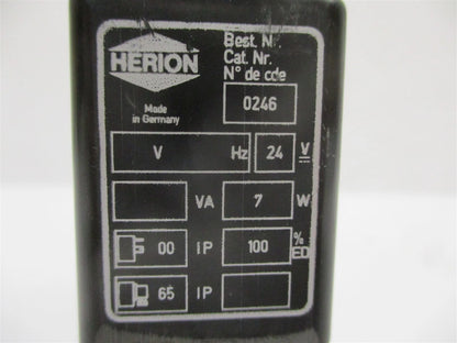 Solenoid Valve for Herion/Norgren 9600210 +0246 Coil 24V 7VA