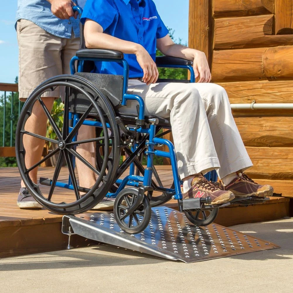 36" Wheelchair Door Threshold Ramp, 600 lb Capacity, Adjustable