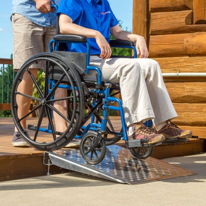 36" Wheelchair Door Threshold Ramp, 600 lb Capacity, Adjustable