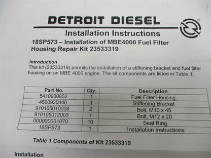 Stiffening Bracket for Mercedes MBE4000 (2000–2005) A4600920440