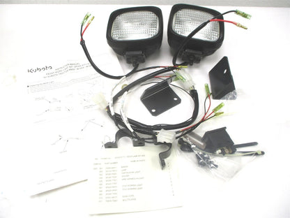 Front Work Light Kit for Kubota M95X M105X M125X (Genuine, 3P305-97711, 3G710-75910)