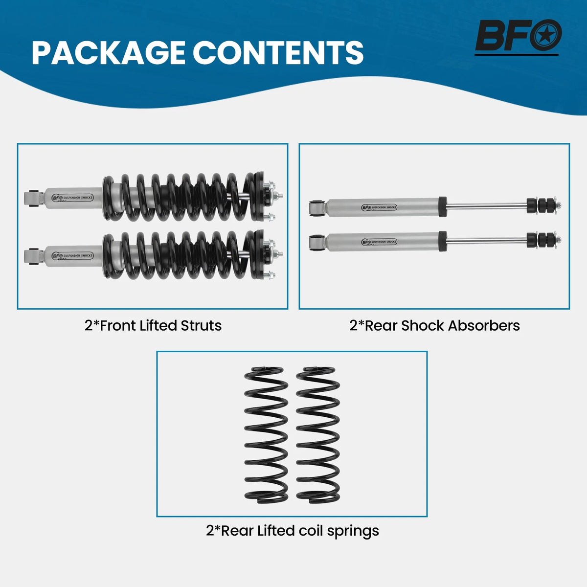 BFO 3 Inch Lift Kit with Struts for Toyota 4Runner (1996–2002)