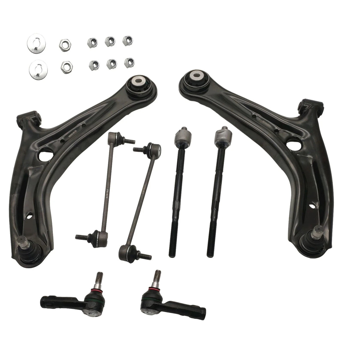 8PCS Suspension Kit Control Arms Tie Rods Sway Bar End Links for Ford Fiesta (2011–2019)
