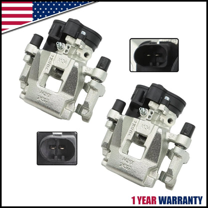 Set of 2 Rear Brake Calipers with Motor for Jaguar XF XE F-Pace (2016–2020)
