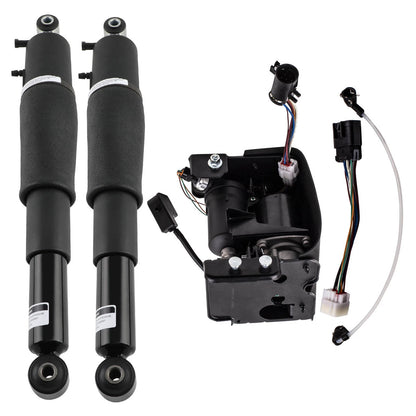 2X Air Suspension Shocks + Compressor Pump for Escalade Suburban Tahoe Yukon (2002–2014)