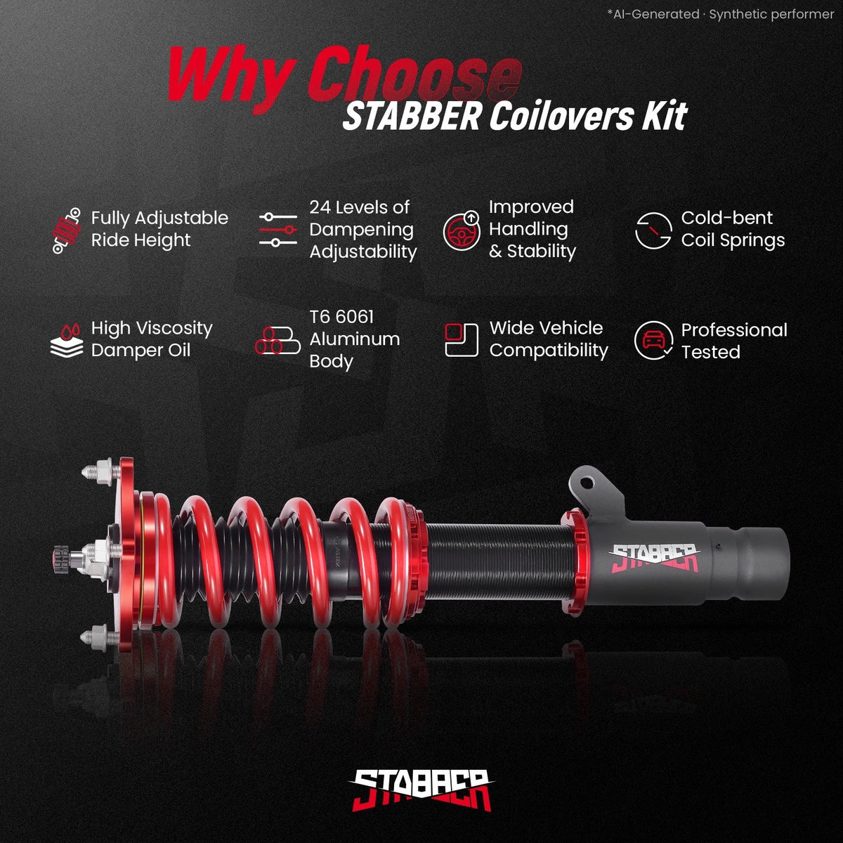 Coilovers 24 Way Damper Suspension Spring Kit for Honda Accord (2018–2022)