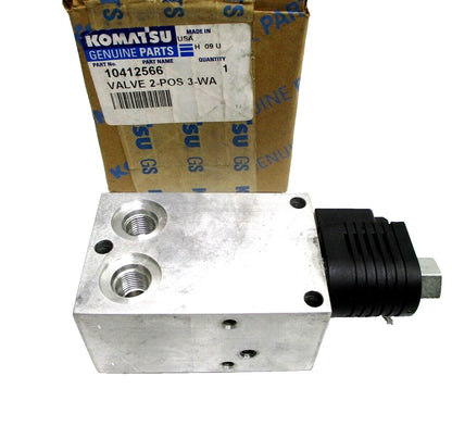 2X 3-Way Solenoid Hydraulic Valve for Komatsu (12VDC)