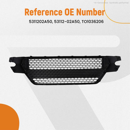Front Lower Bumper Grille for Toyota Corolla (2020–2022) Black Plastic