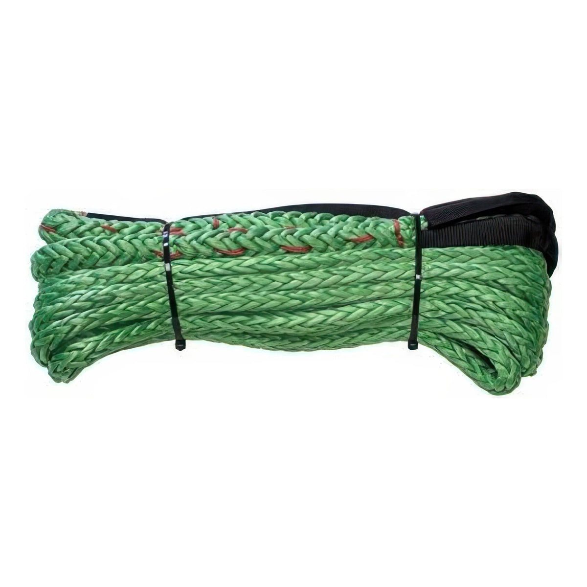 3/8" x 30' Dyneema HMPE Rope with Loops and Wear Pad for Cargo Equipment