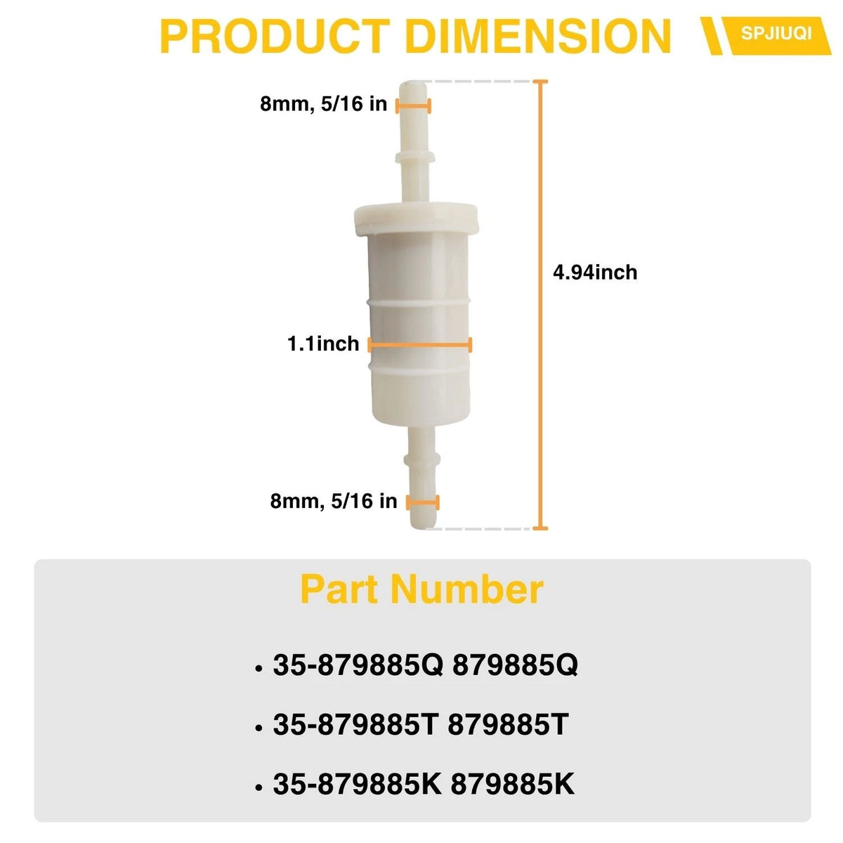 2Pcs Inline Fuel Filter Strainer for Mercury Outboard Verado (135-350HP)