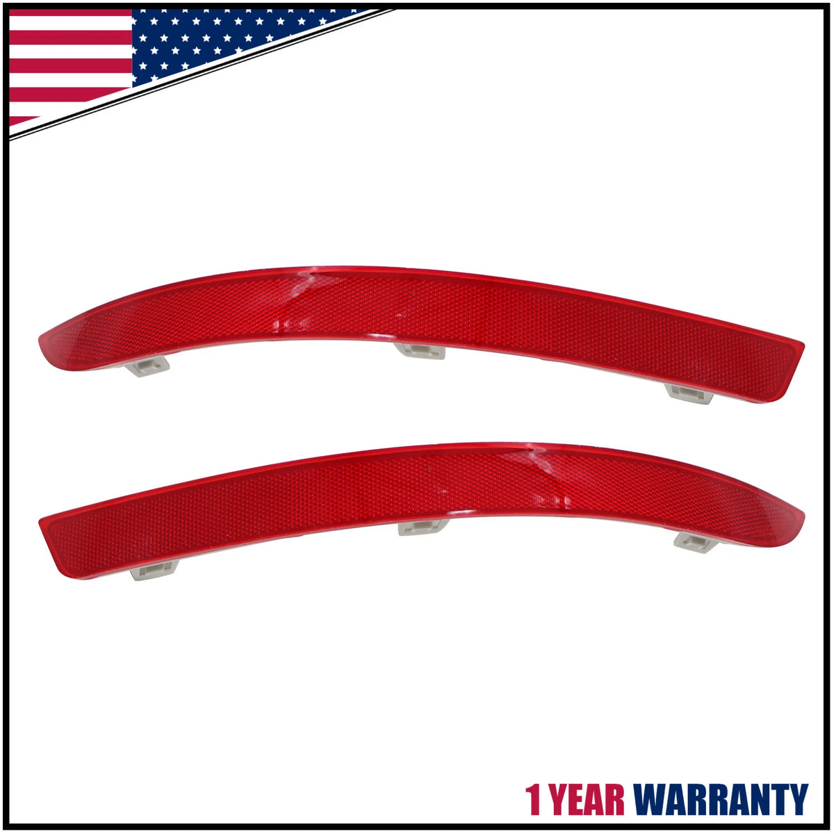 Set of 2 Rear Bumper Reflector Lights for Mercedes Benz X166 GL (2013–2016)