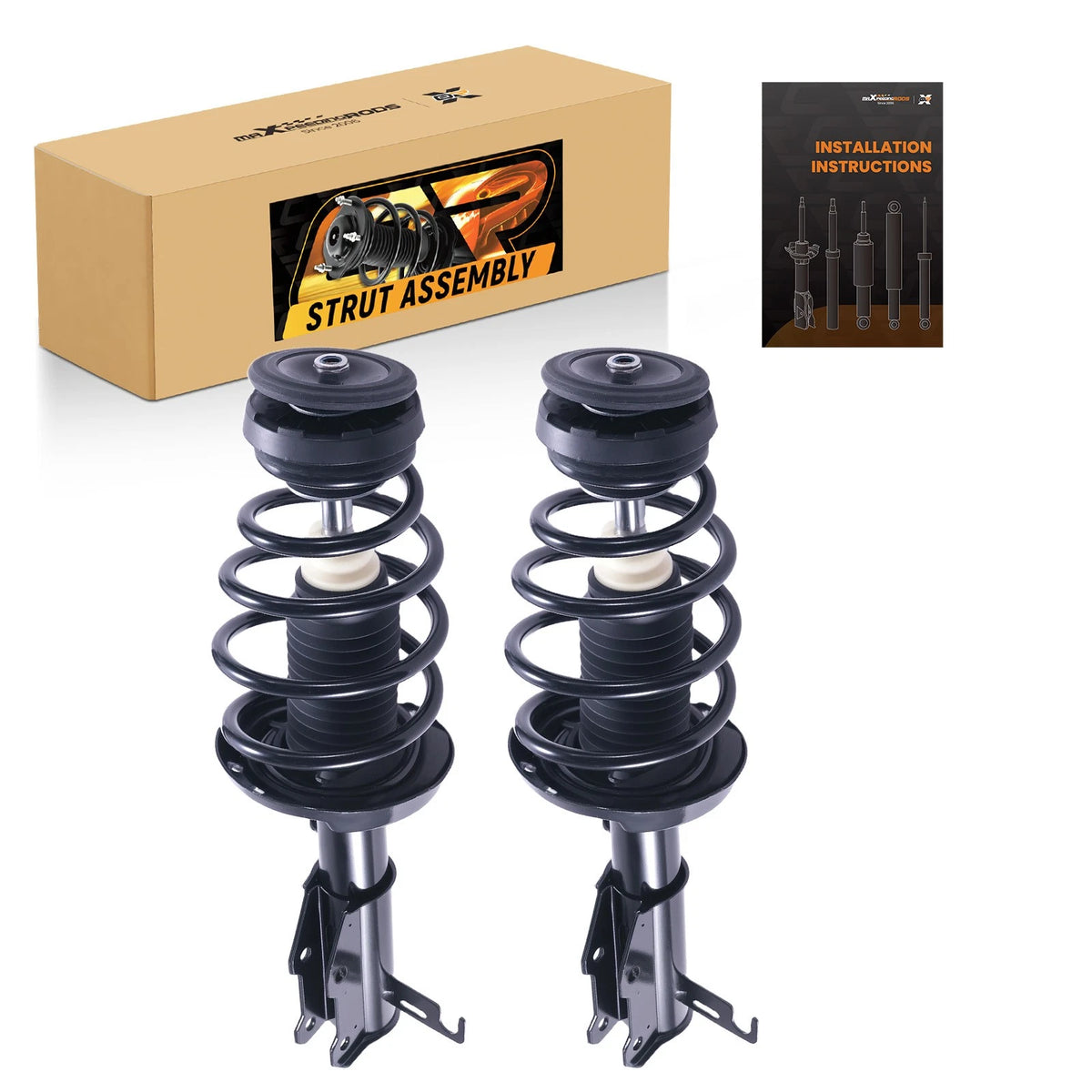 Pair Front Complete Strut Coil Spring Shock Absorbers for Chevy Impala (2014–2020)