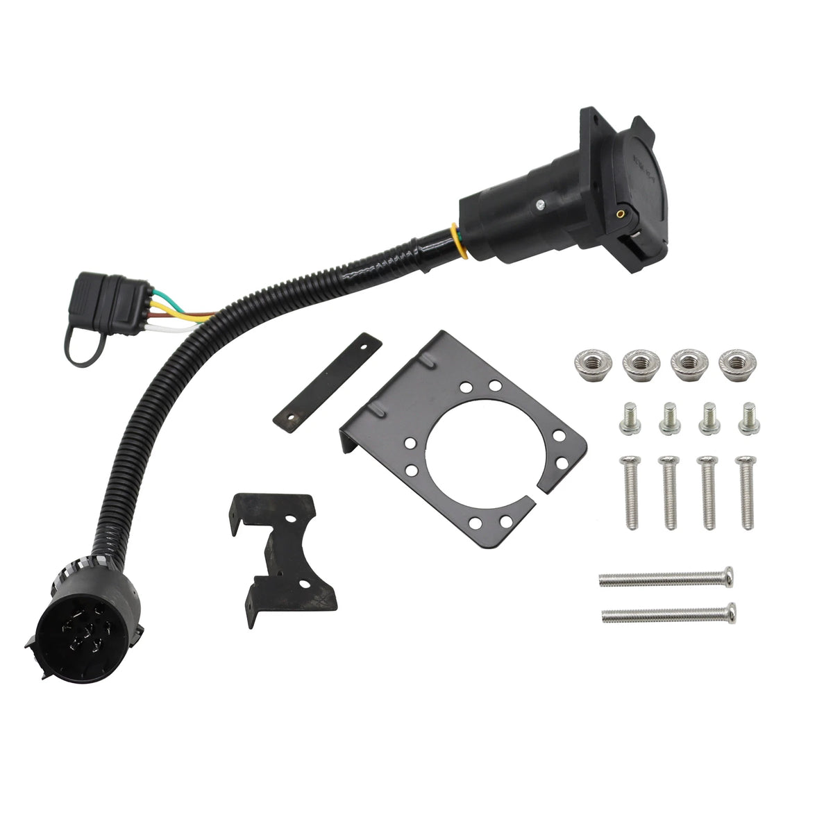 7 Way & 4 Way Flat Trailer Wire Harness Plug Kit for Chevy Silverado 1500 2500